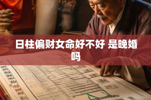 日柱偏财女命好不好 是晚婚吗