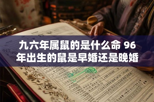 九六年属鼠的是什么命 96年出生的鼠是早婚还是晚婚