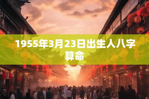 1955年3月23日出生人八字算命