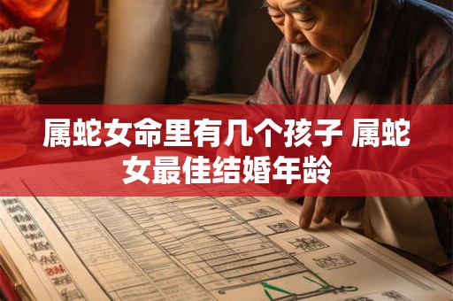 属蛇女命里有几个孩子 属蛇女最佳结婚年龄