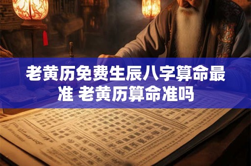 老黄历免费生辰八字算命最准 老黄历算命准吗