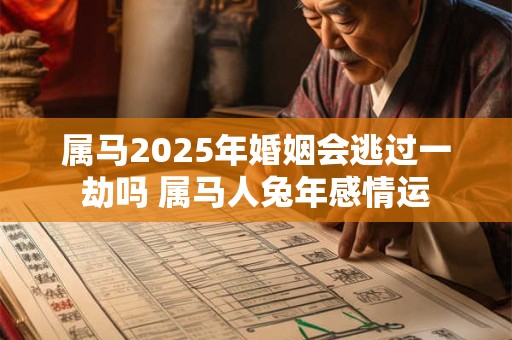 属马2025年婚姻会逃过一劫吗 属马人兔年感情运
