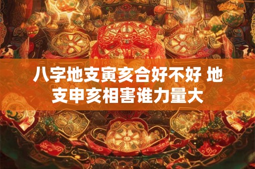八字地支寅亥合好不好 地支申亥相害谁力量大