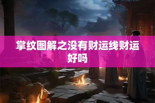 掌纹图解之没有财运线财运好吗