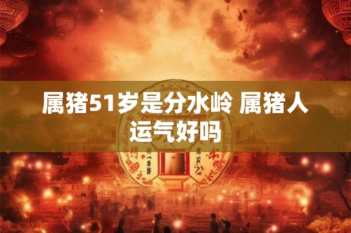 属猪51岁是分水岭 属猪人运气好吗