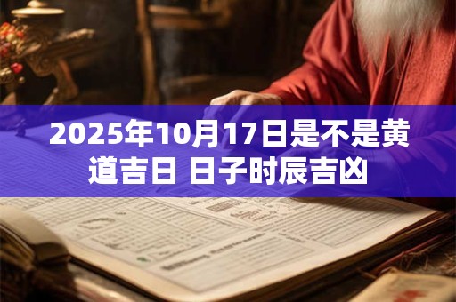 2025年10月17日是不是黄道吉日 日子时辰吉凶