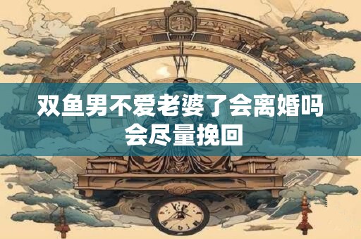 双鱼男不爱老婆了会离婚吗 会尽量挽回