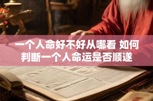 一个人命好不好从哪看 如何判断一个人命运是否顺遂