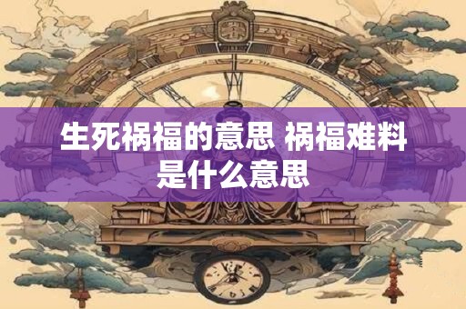 生死祸福的意思 祸福难料是什么意思 生死祸福的意思 祸福难料是什么意思