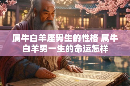 属牛白羊座男生的性格 属牛白羊男一生的命运怎样