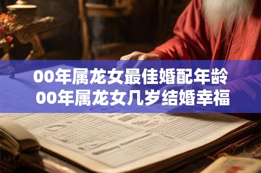 00年属龙女最佳婚配年龄 00年属龙女几岁结婚幸福