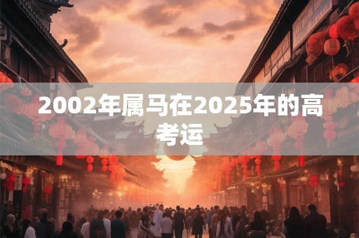 2002年属马在2025年的高考运