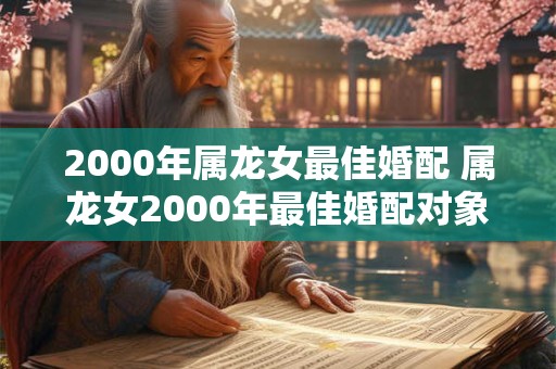 2000年属龙女最佳婚配 属龙女2000年最佳婚配对象是谁