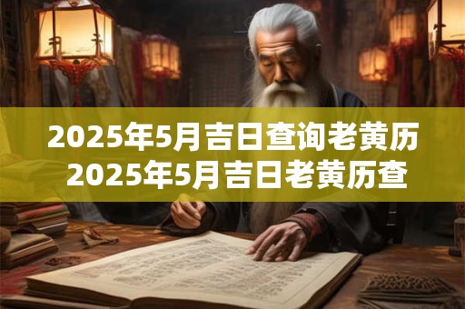 2025年5月吉日查询老黄历 2025年5月吉日老黄历查询