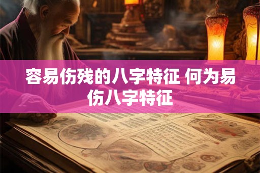 容易伤残的八字特征 何为易伤八字特征 容易伤残的八字特征 何为易伤八字特征