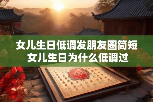 女儿生日低调发朋友圈简短 女儿生日为什么低调过