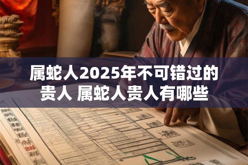 属蛇人2025年不可错过的贵人 属蛇人贵人有哪些