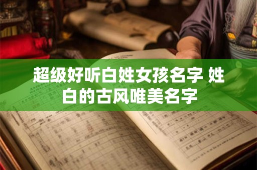超级好听白姓女孩名字 姓白的古风唯美名字