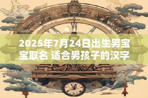 2025年7月24日出生男宝宝取名 适合男孩子的汉字