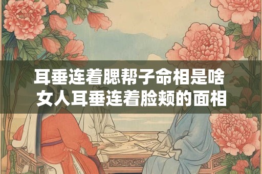 耳垂连着腮帮子命相是啥 女人耳垂连着脸颊的面相