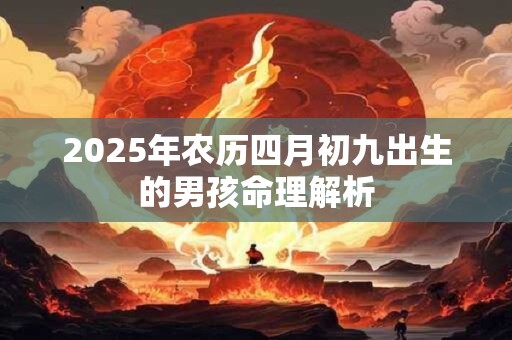 2025年农历四月初九出生的男孩命理解析