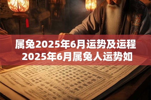 属兔2025年6月运势及运程 2025年6月属兔人运势如何