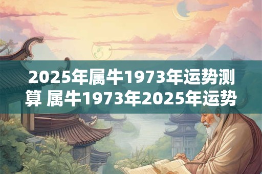 2025年属牛1973年运势测算 属牛1973年2025年运势如何