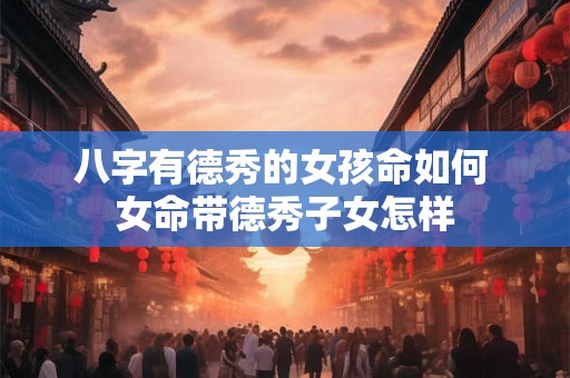 八字有德秀的女孩命如何 女命带德秀子女怎样