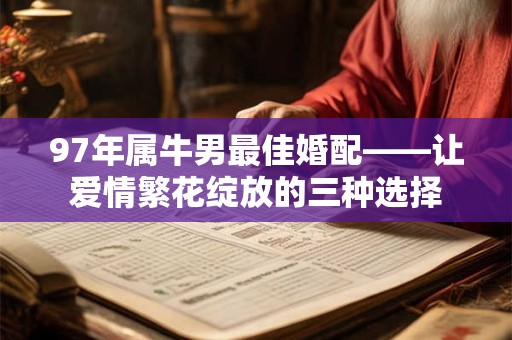 97年属牛男最佳婚配——让爱情繁花绽放的三种选择
