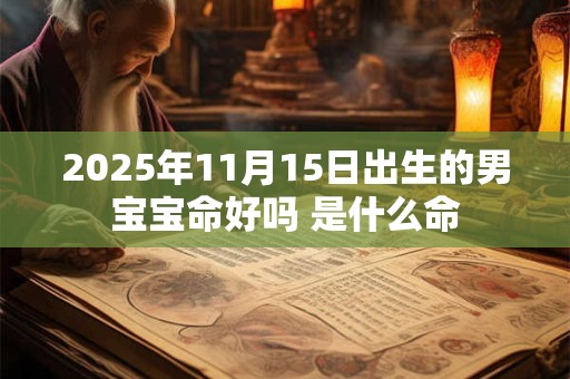 2025年11月15日出生的男宝宝命好吗 是什么命