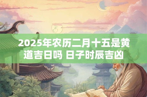 2025年农历二月十五是黄道吉日吗 日子时辰吉凶