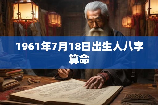 1961年7月18日出生人八字算命
