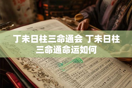 丁未日柱三命通会 丁未日柱三命通命运如何