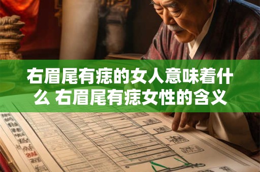 右眉尾有痣的女人意味着什么 右眉尾有痣女性的含义是什么