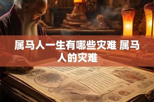 属马人一生有哪些灾难 属马人的灾难