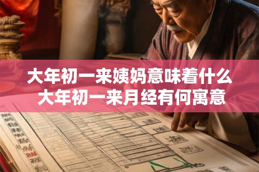 大年初一来姨妈意味着什么 大年初一来月经有何寓意