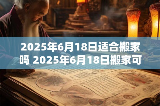 2025年6月18日适合搬家吗 2025年6月18日搬家可行吗