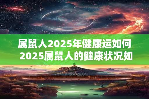 属鼠人2025年健康运如何 2025属鼠人的健康状况如何