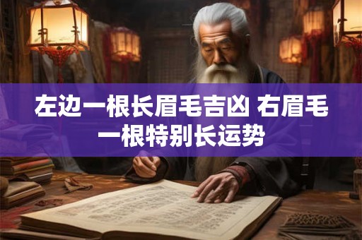 左边一根长眉毛吉凶 右眉毛一根特别长运势