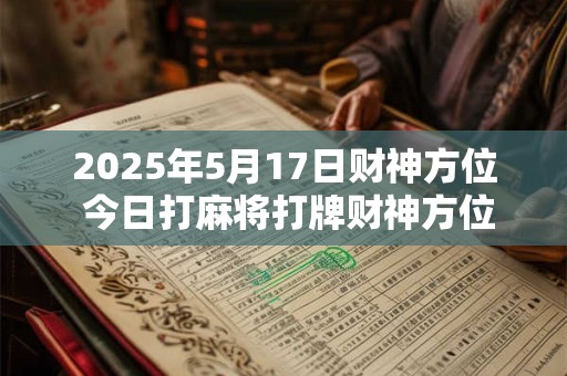 2025年5月17日财神方位 今日打麻将打牌财神方位