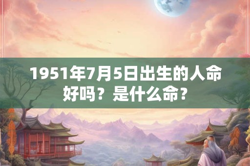 1951年7月5日出生的人命好吗？是什么命？