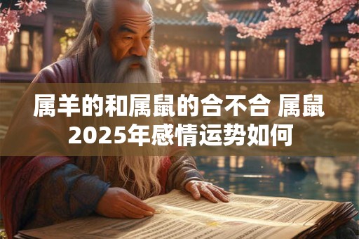 属羊的和属鼠的合不合 属鼠2025年感情运势如何