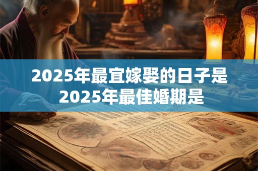 详细阅读:2025年最宜嫁娶的日子是 2025年最佳婚期是 2025年最宜嫁娶的日子是 2025年最佳婚期是