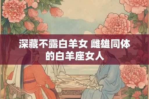 深藏不露白羊女 雌雄同体的白羊座女人