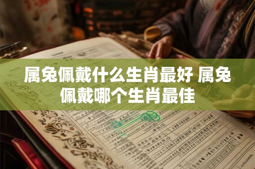 属兔佩戴什么生肖最好 属兔佩戴哪个生肖最佳