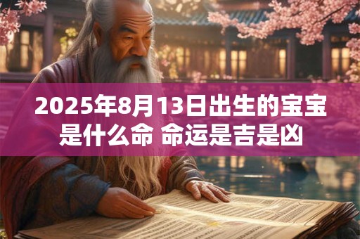 2025年8月13日出生的宝宝是什么命 命运是吉是凶