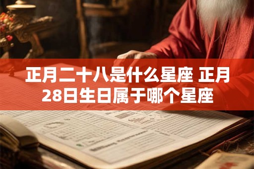 正月二十八是什么星座 正月28日生日属于哪个星座