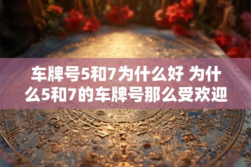 车牌号5和7为什么好 为什么5和7的车牌号那么受欢迎