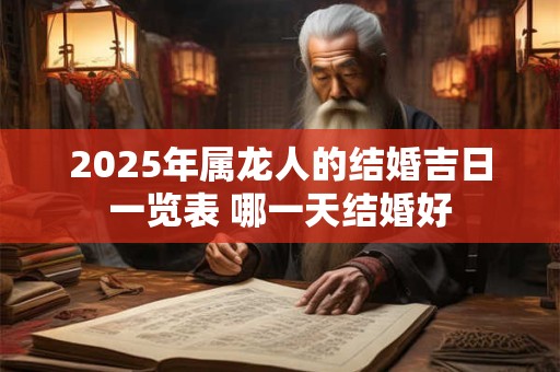 2025年属龙人的结婚吉日一览表 哪一天结婚好