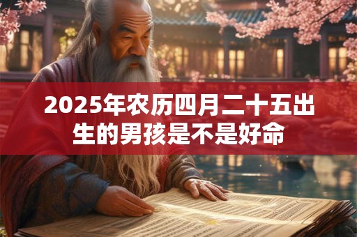 2025年农历四月二十五出生的男孩是不是好命